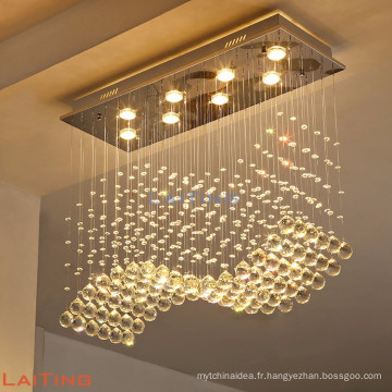 Grand pendentif lumière luxe moderne cristal éclairage 92014